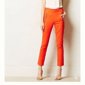 Anthropologie Cartonnier Orange Charlie Ankle Pant